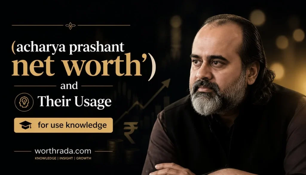 acharya prashant net worth